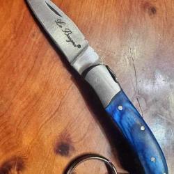 Couteau pliant Porte clef Le Bougna - Bois color&eacute; - Ench&egrave;re 1.00 � (2)