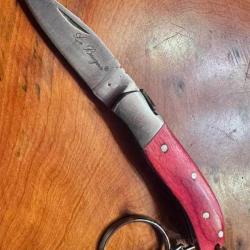 Couteau pliant Porte clef Le Bougna - Bois color&eacute; - Ench&egrave;re 1.00 � (4)