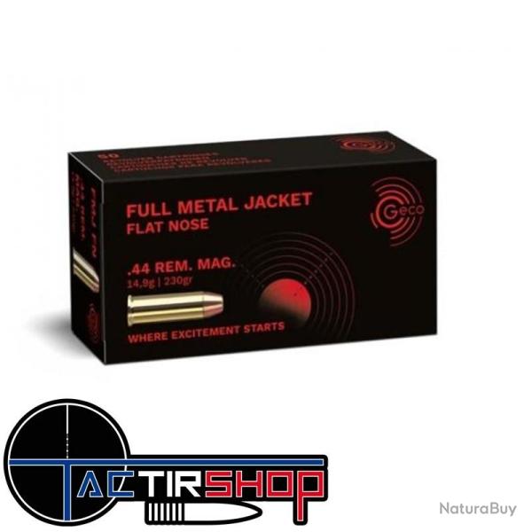 Munitions Geco 44 Rem Mag FMJ 230 gr Flat Nose boite de 50