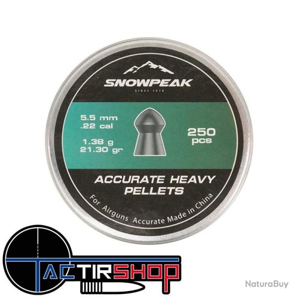 250 Plombs Snowpeak Accurate Heavy 5.5 mm 21.3 grains