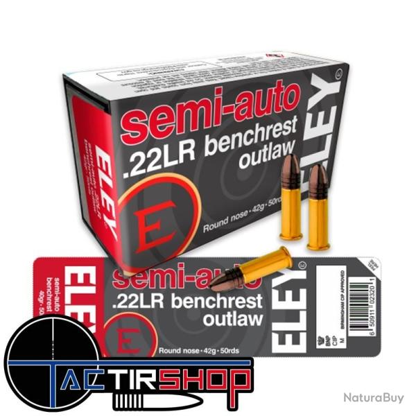 Eley Semi-auto Benchrest Outlaw round-nose 22lr 42 Gr par 50