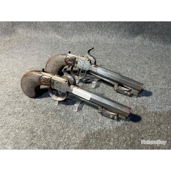 Paire de pistolets a ba�onnette XIXeme
