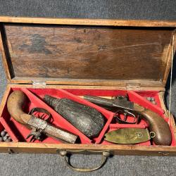 Coffret pistolet a capsule XIXeme