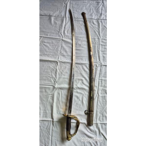 SABRE 1822 d'officier cavalerie l�g�re Fran�aise avec son fourreau