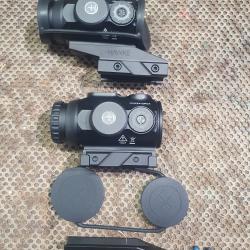 NOUVEAU : 1 viseur HAWKE s&eacute;rie FRONTIER PRISM SIGHT mle 1x15 PR2 DOT rouge/vert + montage haut & bas