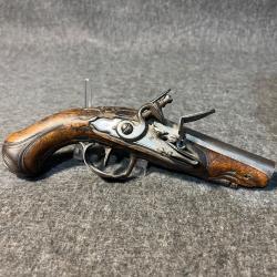 Pistolet de voyage a silex XVIII &egrave;me