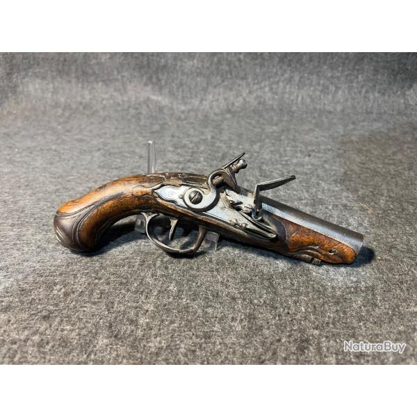 Pistolet de voyage a silex XVIII �me