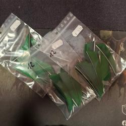 Plumes Shield unies 3" d'occasion par 12 - Vert Fonc&eacute;