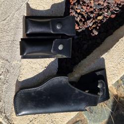 Holster cuir et porte chargeur gendarmerie mas g1