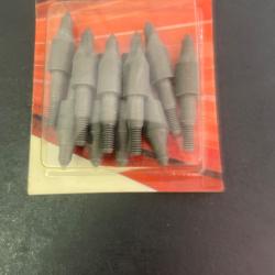 Lot de 10 pointes d'entra&icirc;nement (field points) pour fl&egrave;ches