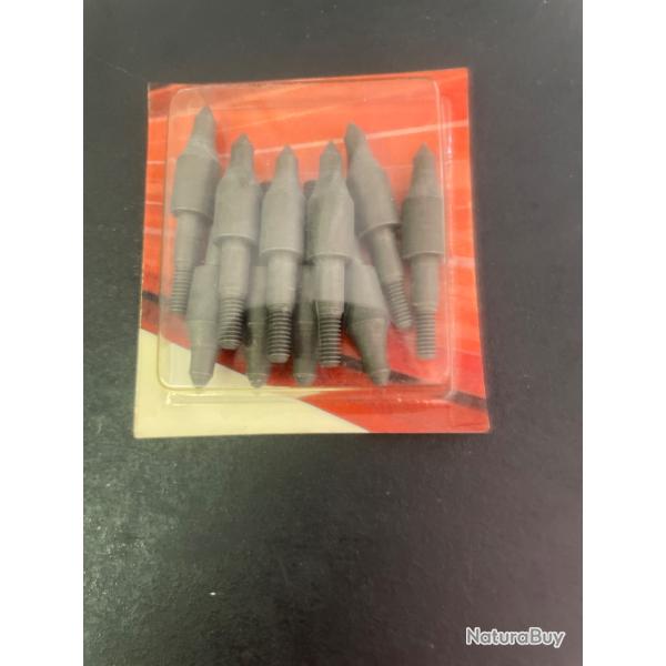 Lot de 10 pointes d'entra�nement (field points) pour fl�ches