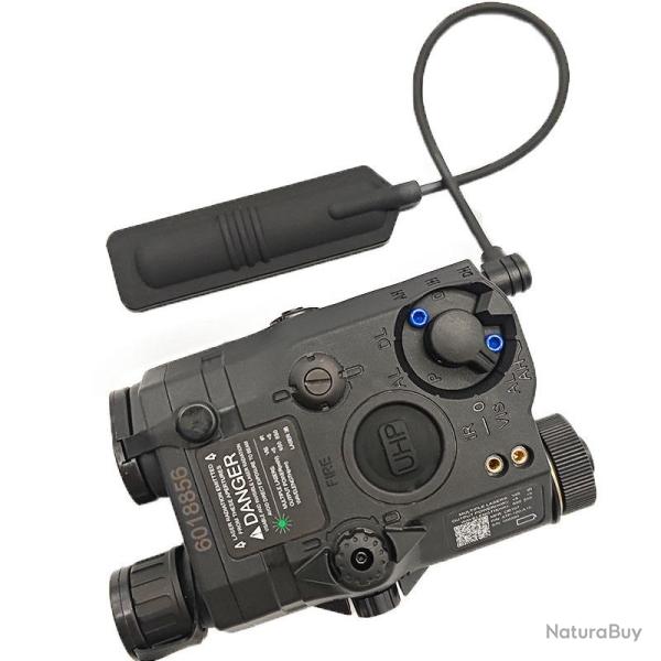 PEQ-15 Bo�tier Tactique avec Laser Vert/Rouge et Lampe LED - Montage Rail 21 mm