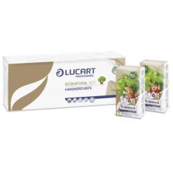 Mouchoir Lucart econatural 90F - lait et miel - 21x21cm