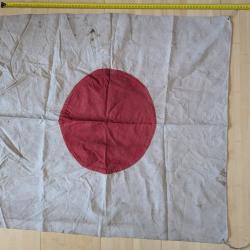 Japon grand drapeau en soie &eacute;poque seconde guerre mondiale, Hinomaru WWII Militaria