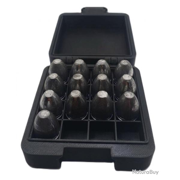boite pour balles mini� Cal 58 de 28mm de longueur maximum,couleur noire