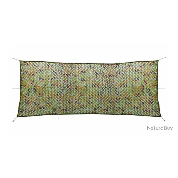 Filet camouflage polyester vert 1,5x5 m hydrofuge anti UV avec sac