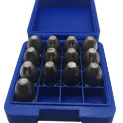 boite pour balles mini&eacute; Cal 58 de 25mm de longueur maximum,couleur bleue