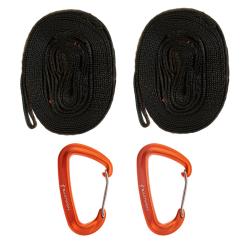 Kit de suspension pour hamac Bushmen Easy avec sangles et mousquetons