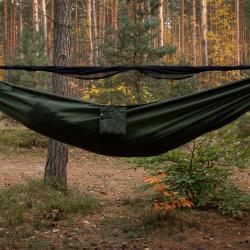 Hamac avec moustiquaire double zip TigerWood V1 Long 350x150 cm - Green