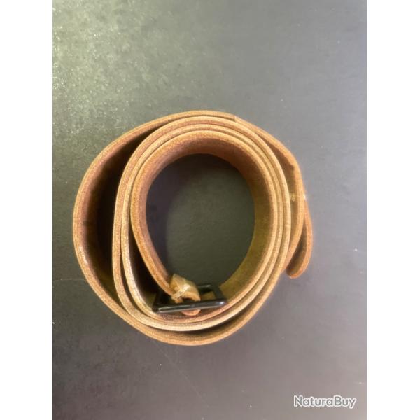 Bretelle Cuir R�glementaire MAT 49 / MAS - Arm�e Fran�aise (108 cm - 1971)