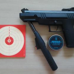 Pistolet CROSMAN Benjamin Trail Nitro Piston plomb 4,5 mm + 10 cibles + 500 plombs