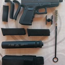 GLOCK 19 GEN.4 FILETE CAL 9X19 + SILENCIEUX BRUGGER ET THOMET