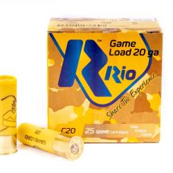 Cartouches RIO Game Load 20/70 28 g plomb n&deg;5 bourre &agrave; jupe - Lot de 500 cartouches
