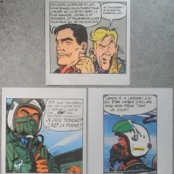 Tanguy Laverdure  pilotes de CHASSE  Arm&eacute;e de l'air  3 ex libris tir&eacute;s a part  intacts