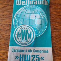 Notice carabine &agrave; air HW25