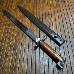 Rare Ba&iuml;onnette Su&eacute;doise M1914 Mauser M/94 (Marine / Flottan) - Tr&egrave;s Bon &Eacute;tat