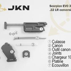 Enchere 1� !!! Conversion JKN pour CZ SCORPION EVO 3 S1 - 22LR