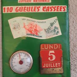 gueules cassees rare calendrier perpetuel loterie nationale grande guerre 1914 1918