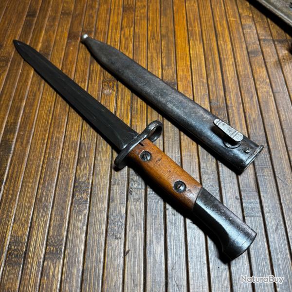 Ba�onnette Poignard Persan Iranien M1949 Mauser � Lame 23 cm Park�ris�e � TBE