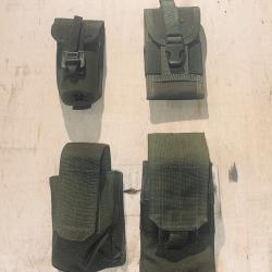 Lot de 4 &Eacute;tuis tactique vert