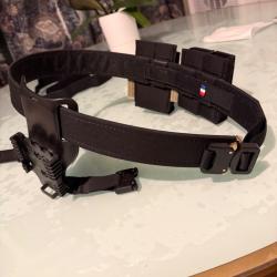 Ceinturon + Sous ceinture CLT taille M (Lara Tactical x Tapir &Eacute;quipements) + porte chargeurs 9mm/AR
