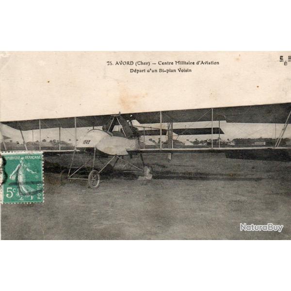 Carte Postale Ancienne Avion Militaire Avord -N�8433