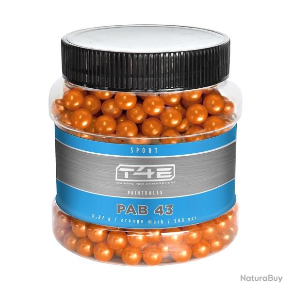 BILLES PAINTBALL BIO ORANGE CAL 43 SPORT PAB 43 X500