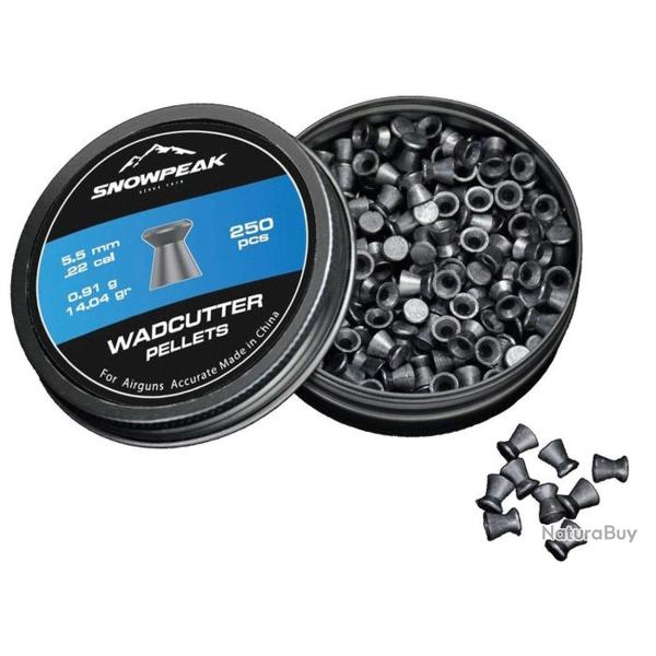 Plombs Snowpeak Wadcutter 5,5 mm 14,04 grains - Snowpeak