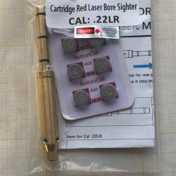 Laser rouge de r&eacute;glage de vis&eacute;e, calibre .22 (5,5 mm), collimateur