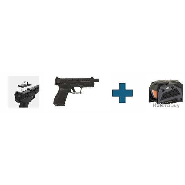 Pack Pistolet SPRINGFIELD ECHELON 4.5 TB cal.9x19 noir point rouge MPS Steiner