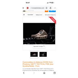 Axon Sync picatinny unity FDE Surefire/Ngal Laser Vis Override Cable 7 (17cm)