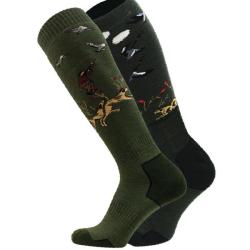 Lot de 2 paires de chaussettes de chasse kaki 43/45