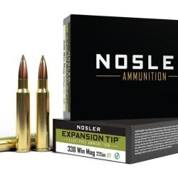 Balles NOSLER 338 win mag E-TIP LF 225gr par 20