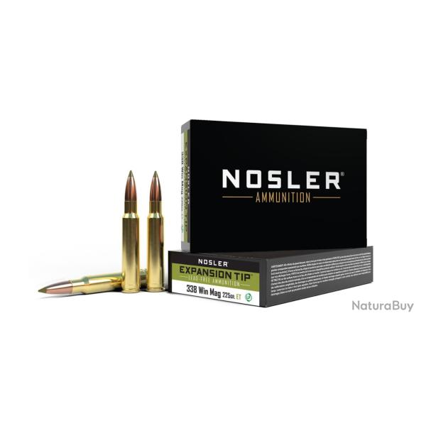 Balles NOSLER 338 win mag E-TIP LF 225gr par 20