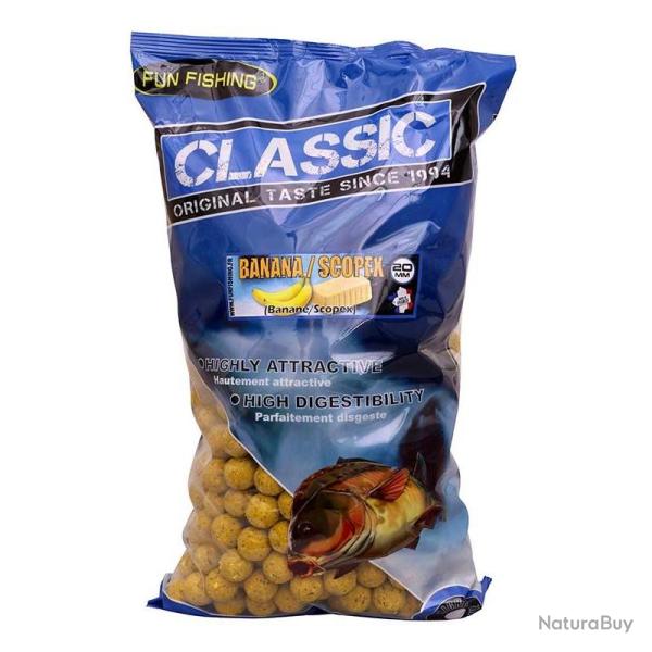 BOUILLETTES FUN FISHING CLASSIC BOILIES 20 MM - 4 KG CHENEVIS CACAHUETE