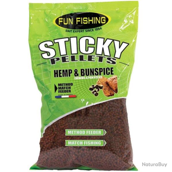 PELLETS COLLANTS FUN FISHING STICKY PELLETS 2 MM - 700 G MOULE CRABE