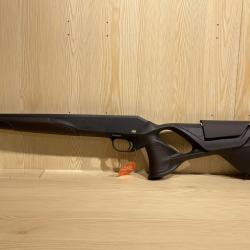 Carcasse BLASER R8 ultimate noire insert cuir marron droitier busc r&eacute;glable
