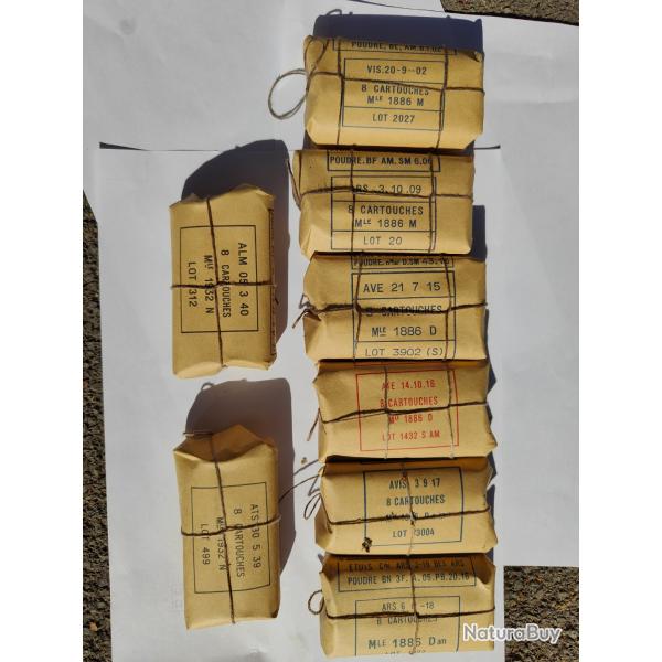 Reproduction paquets cartouches lebel ww1/ww2