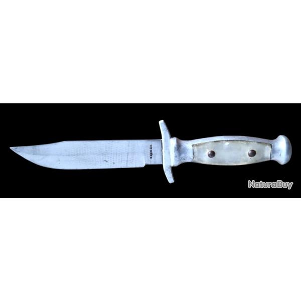 Ancien poignard de scout / couteau de randonn�e vintage INOX - Ann�es 50-60