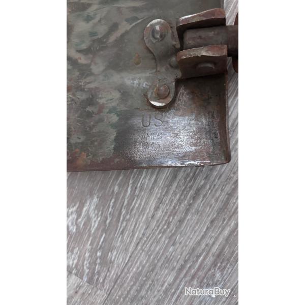 Pelle pliante militaire US M-1943 authentique - AMES 1945 (WWII / Seconde Guerre Mondiale)